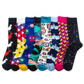 Wholesale Bulk Fashion Fun Jacquard Graphic Socks Men Cotton Funky Skateboard Crew Socks