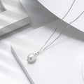 Elegant Baroque Pearl Pendant Necklace - 925 Sterling Silver Cultured Pearl Hypoallergenic Dainty Clavicle Chain Gift for Women