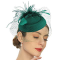 Vintage Women Feather Flapper Hat Hair Accessories Headdress Wedding Party Bridal Wedding Fascinator Headwear Hat Bases Ladies