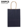 Eco-Friendly Kraft Paper Gift Bag with Patch Handle for Clothes Gifts & Shoes-Flexo Printing