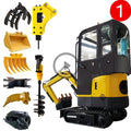 Europe Hot Sale HighTop Brand  1Ton 1.5ton 1.8ton Electric Hydraulic Micro Small Crawler 1 Ton Mini Digger Bagger Mini Excavator