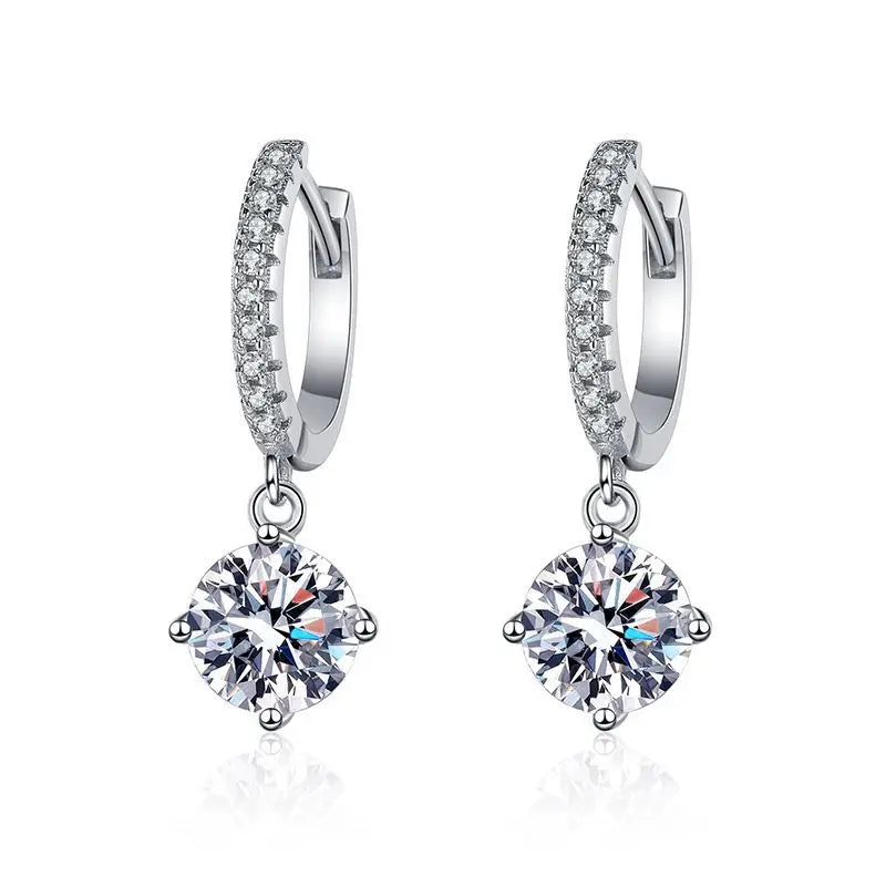 Premium S925 Sterling Silver Moissanite Earrings