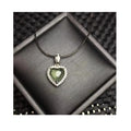 925 Silver Fine Jewelry Crystal Healing Stone Natural Czech Meteorite Heart Shaped love Pendant for Prevent Negative Energy