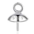 3mm-8mm Pendant Bail 925 Sterling Silver Pendant Bail Pin Pearl Gemstone Top Drilled Jewelry Connector