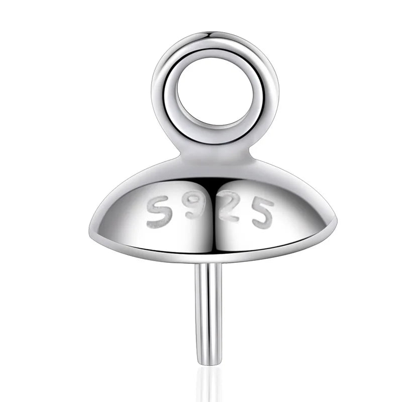 3mm-8mm Pendant Bail 925 Sterling Silver Pendant Bail Pin Pearl Gemstone Top Drilled Jewelry Connector