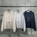 Custom 480GSM French Terry Hoodie  Vintage Washed Hoodie Cotton Heavyweight Distressed Men Hoodie
