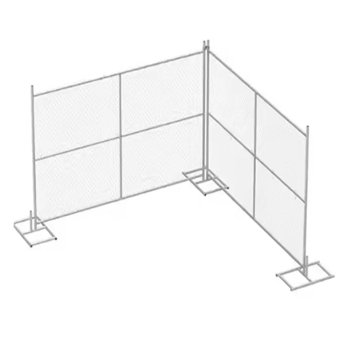 BaoChuan 8x10 Temporary Site Safety Metal Fence Panels Construction Site Galvanized Chain Link for Fencing Trellis 3D Modeling