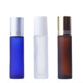 Stock Perfume Roller Container Cosmetic Packaging 10ml Skincare Steel Brown Amber Roller Essential Oil Roll on Bottle