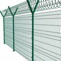 6x6 Reinforcing 3D Curvy Pvc Coated Welded Wire Mesh Fencing Metal Security Fence Panels for Airport