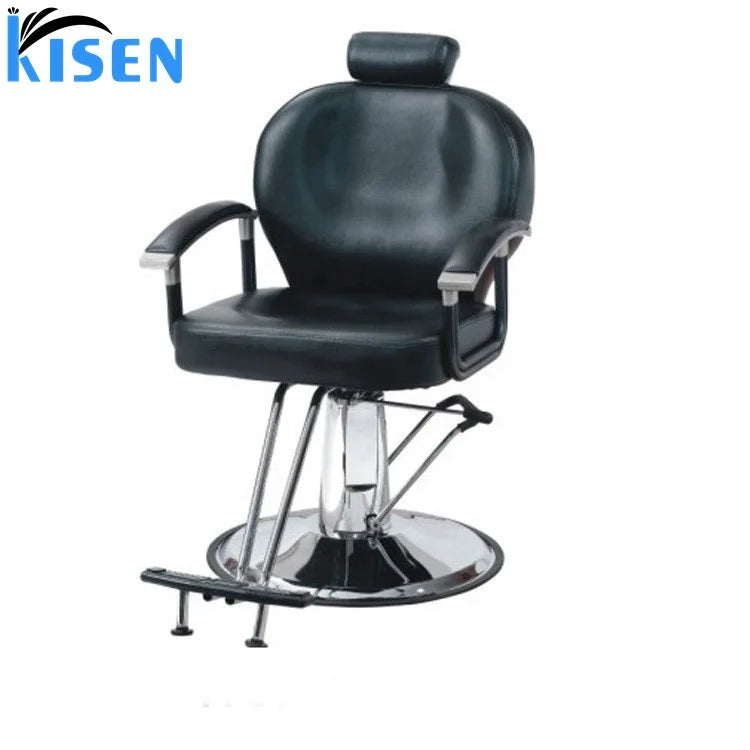 KISEN Alteranative Recliner Hair Salon Furniture Barber Chairs for Barber Shop
