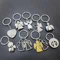 Promotion Custom Logo Angel 3D Metal Key Chain Car Pendant Silver Tone Guardian Angel KeyChain Lucky Sunny Doll Gift Purse Charm