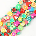 40pcs/strand Hot Sale Mixed Color Fruit Polymer Clay Spacer Beads for Jewelry Crafts Making