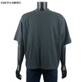 Super Heavy 300gsm Cotton Loose Fit T-shirt Drop Shoulder Plain Blank Oversized Men T Shirt Custom Logo Mock Neck Boxy Tshirt