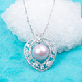 Pe010978 DIY 9-12mm Natural Freshwater Pearl Pendant Accessory 925 Sterling Silver Engagement Jewelry Necklace for Women