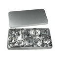30 Pcs Mini Geometric Shaped Cookie Biscuit Cutter Set Tiny Baking Stainless Steel Metal Molds