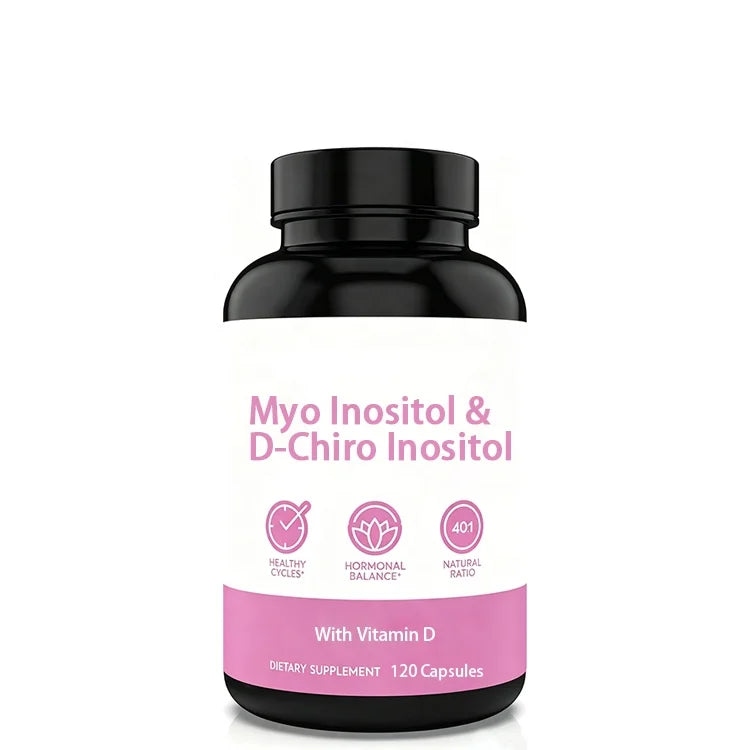 Private Label 40:1 Premium Inositol Supplement Myo Inositol D-Chiro Inositol Capsules for Women