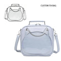 Low MOQ Custom Sample Pu Pin Display Clear Window Crossbody Shoulder Messenger Itabag Ita Bag