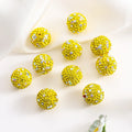 JC Crystal 16mm Colorful Crystal Rhinestone Disco Ball Spacer Beads for Jewelry Making Diy Round Crystal Rhinestone Clay Beads
