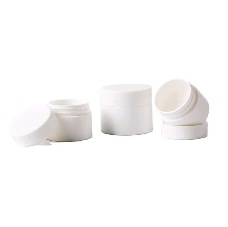 Large and Small White Round Shape PP Plastic Cosmetic Makeup Face Cream Jar