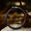 SS8-767P Round Shape New Fashion Snake Necklace Pendant Punk Stainless Steel Special Shape Biker Jewelry for Men Wholesale