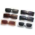 Classic 2024 Square Frame Irregular New Multi Color Small square Frame Sunglasses Wide Temples Popular Lady Newest Glasses