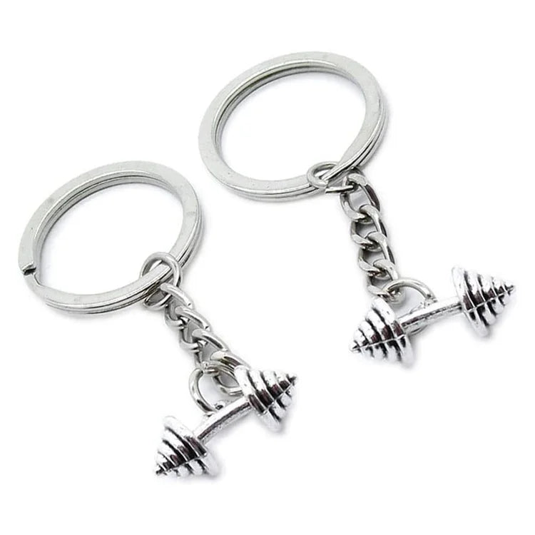 Custom Made Fitness Equipment Shaped Keychain Sports Equipment Keychain Metal Keychain for Promotional