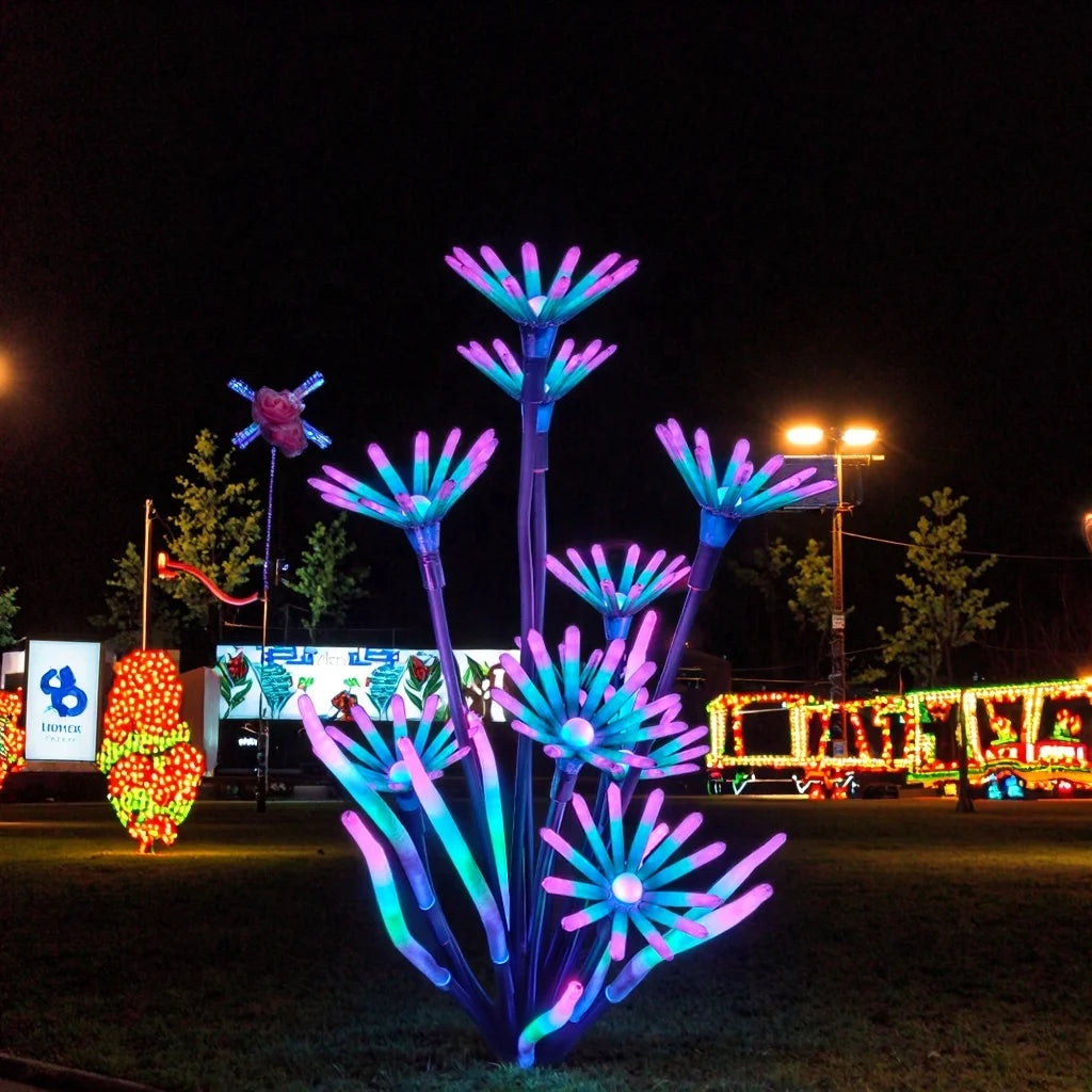 Momovalley Christmas Decoration Waterproof Pvc Artificial Flowers Anemone Fairy Flora Illumagic Coral Led Decorative Lighting