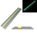 Junting Photoluminescent Anti-Slip Step Nosing Glow Dark Stair Treads Aluminum Alloy Silver/Black Base Color for Safety