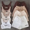 Wholesale High Quality New Casual Sports Wear Two Piece Shorts Set Custom logo 2 Piece Set Women Clothing 2026