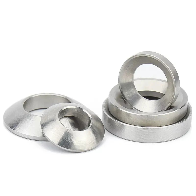 304 Stainless Steel M14 Conical / Spherical Washer / Concave Convex Cone Washer Bonded Plain Zinc Finish M6-M20