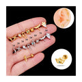 ERESI High Quality Custom Minimalist Fashion Titanium 18k Gold Plated Helix Piercing Jewelry Cartilage Stud Earrings Screw Back