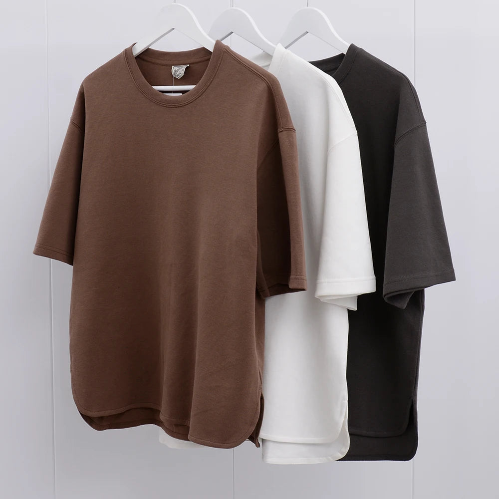 Gelan Heavy Cotton Thick Collar Oversized T-shirt Custom Screen Puff Printing Men's Tshirt Drop Shoulder Boxy T Shirt AMEKAJI