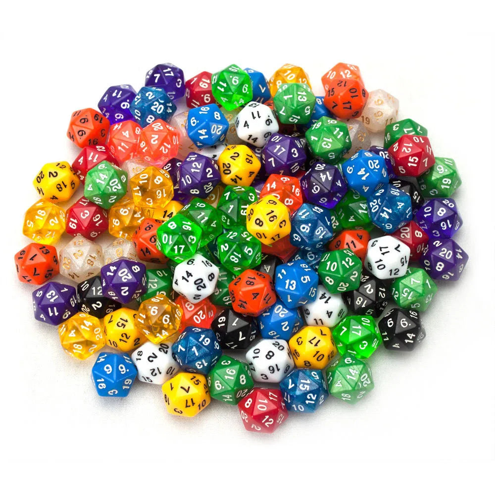 DESKJOY D20 DND Dice 20mm Acrylic Material for RPG Tabletop Games