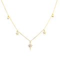 Exquisite Gift S925 Sterling Silver Star Charms Necklace