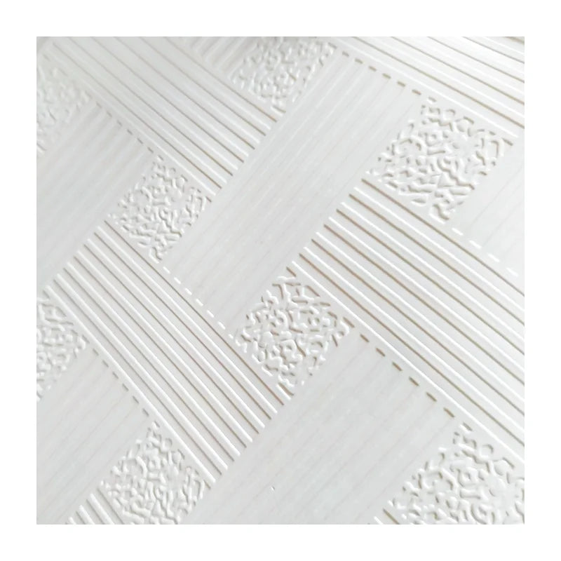 2x2 PVC Laminated Gypsum Ceiling Panel Tiles 7mm Thickness 600x600mm PVC Plaster Ceiling Tile for Commercial Buildings