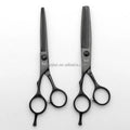 Left Handed Black Titanium Coating Professional Beauty Hair Cutting Thinning Scissors Set 6" Stylist