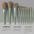 High Quality 11-Piece Pink Luxury Travel Makeup Brush Set with Custom Logo Professional Foundation & Fan Brush for Concealer