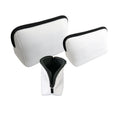 Custom Sublimation White Neoprene Soft Travel Cosmetic Bag Lady Makeup Bag with Zipper Closure Handbag