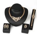 New Natural Fashion Alloy Jewelry Set Necklace Earrings Four-piece Wedding Jewelry