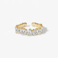 LOZRUNVE 925 Sterling Silver No Piercing Trendy Baguette Ear Cuff Earring