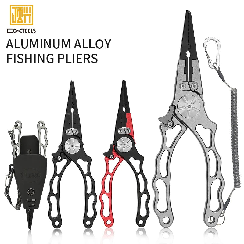 Wholesales DX Tools FG-1047A Multifunctional Fishing Accessories Fishing Line Cutter 6061 Aluminium Fishing Pliers Saltwater