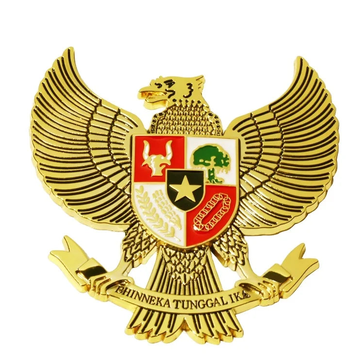 Gold Plating Embossed Eagle Car Logos Zinc Alloy Sticker Hardware Auto Car Decals Badge Labeling