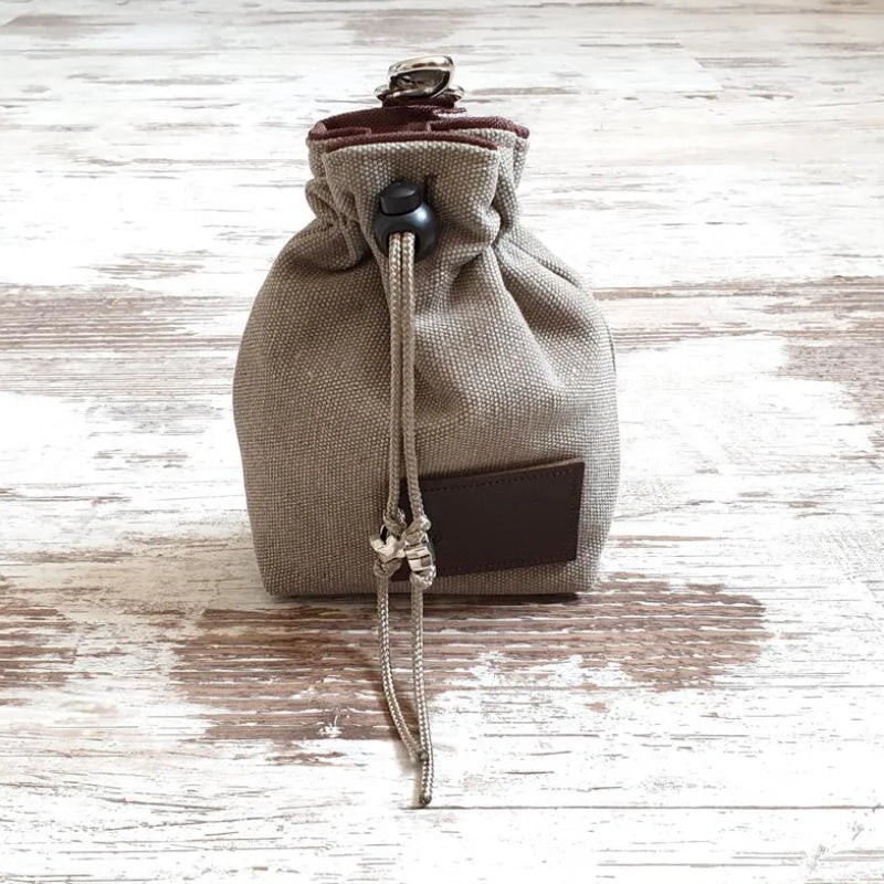 Custom Canvas Travel Outdoor Dog Treat Pouch Dog Training Snack Food Pouch Dog Accessories