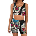 Small MOQ Women's 2-Piece Workout Sets Breathable Eco-Friendly Spandex/Polyester Four-Way Stretch Moisture Wicking Gym Clothing