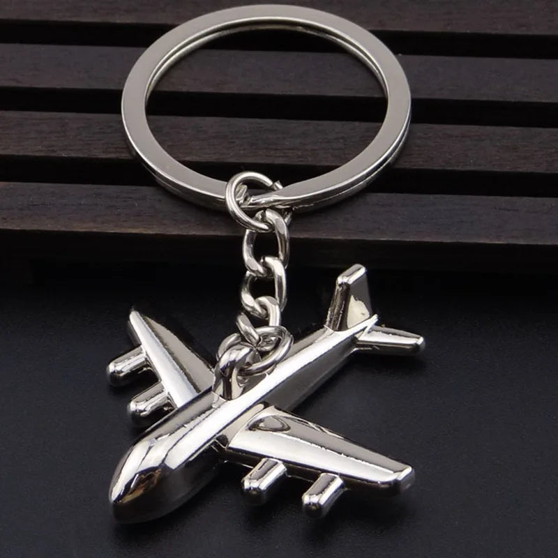 Stereoscopic Model 3D Airplane Keychain Promotional Gifts Advertising Airplane Key Ring