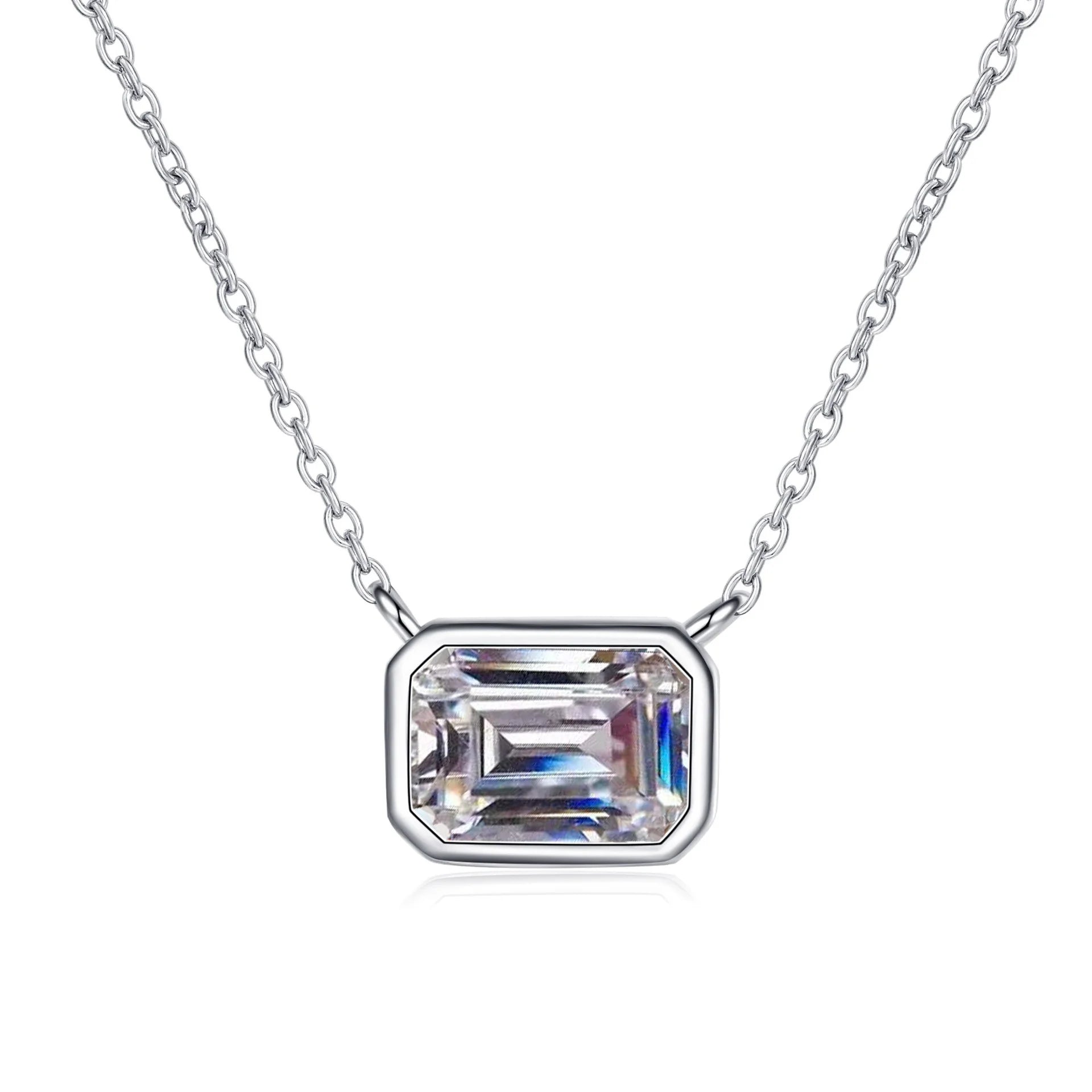 Dreamshow Jewelry Moissanite Jewelry Shining VVS Moissanite Diamond Silver 925 Jewelry Moissanite Necklace Women