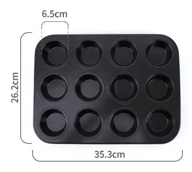 12 Cups Nonstick Muffin Baking Premium Cheesecake Pans Dishwasher Safe Cupcake Pan Muffin Pan