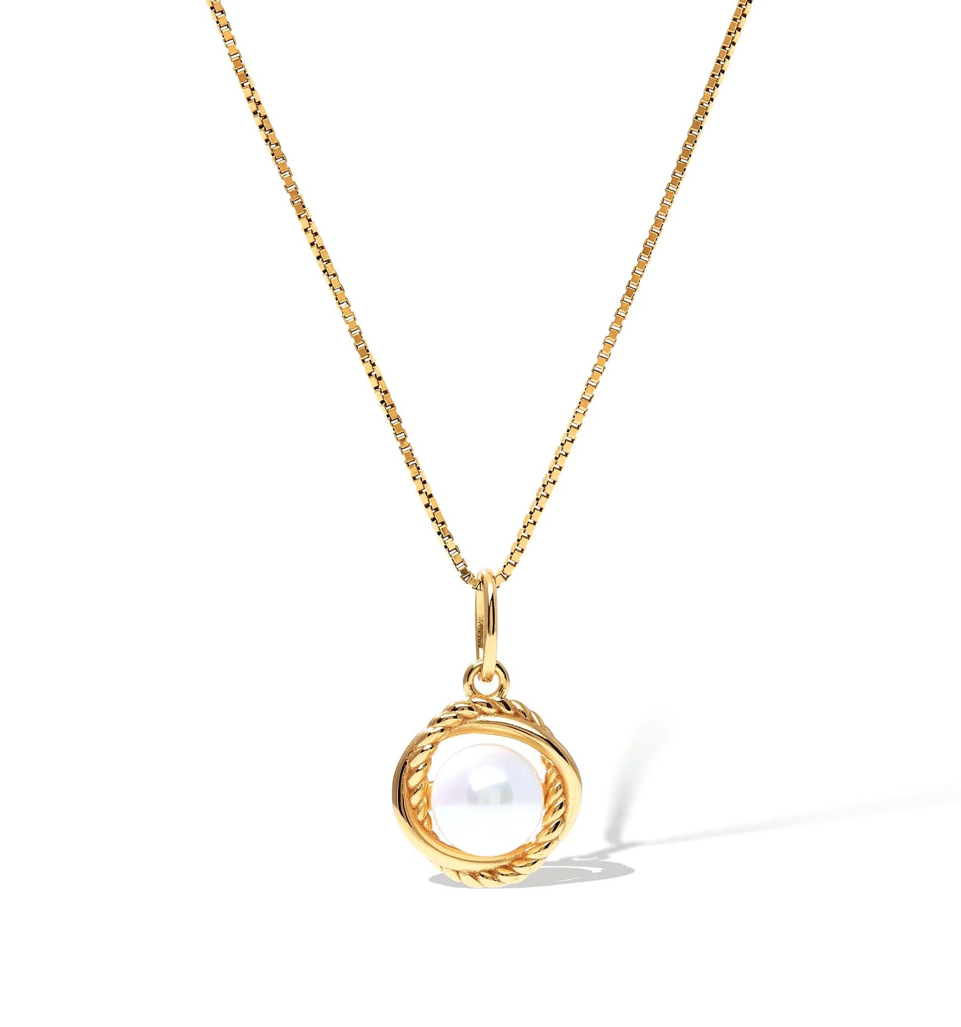 Milskye Great Fashion Jewelry for Women Cute18k Gold Plated 925 Silver Pearl Charm Necklace