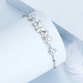 925 Sterling Silver Exquisite Dancing Butterfly Bracelet Pave Setting CZ Shiny Chain Link for Women Wedding Fine Jewelry BSB162