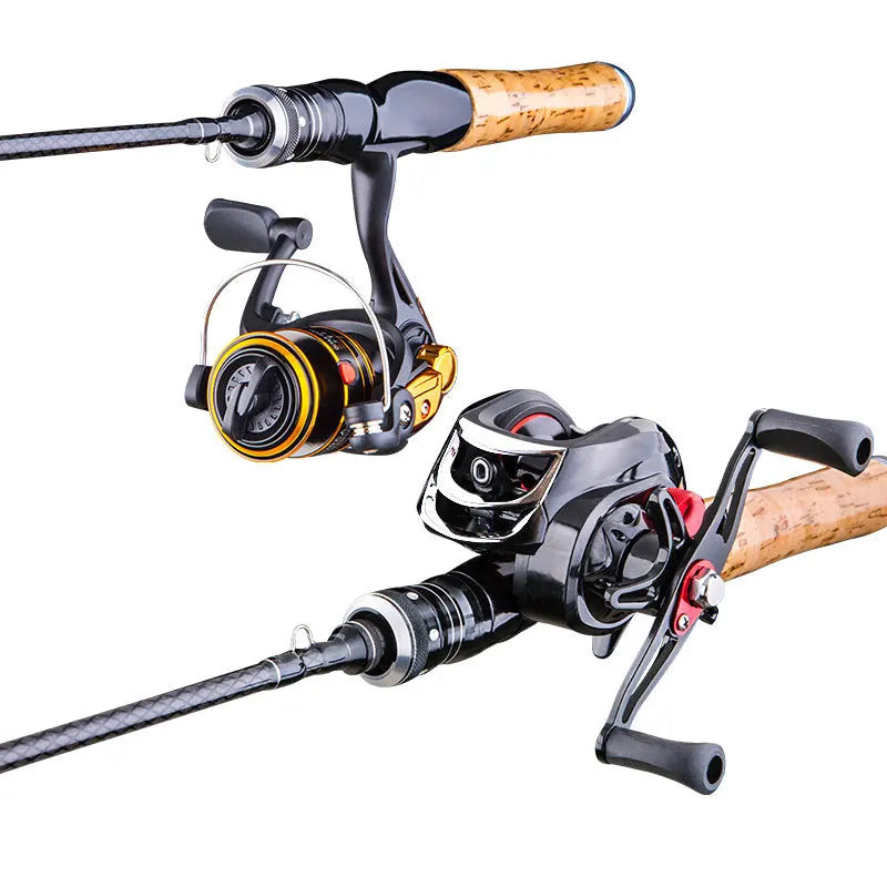 1.5M 1.68M 1.8M 1.98M Super Soft Light Solid Carbon Horse Mouth Rod Lure Fishing Rod Set